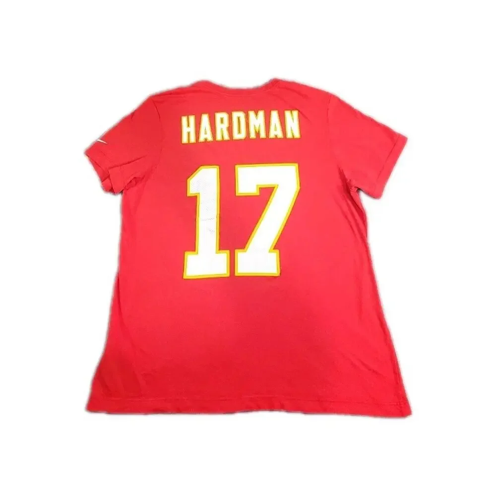 Nike Tee Kansas City Chiefs Sz XL Men's Red Hardman 17 Dri-Fit NFL Football C31